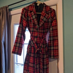 Plaid Pea coat